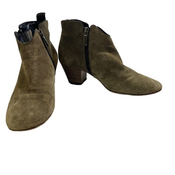 Aquatalia boots women's 37 US 7 gray green suede ankle boot bootie - Picture 6 of 10